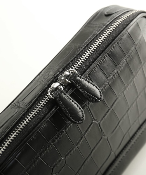 sankyo shokai(サンキョウショウカイ)の「クロコダイルレザー2way クラッチバッグ ボディバッグ メンズ(ボディバッグ/ウエストポーチ・メンズ・ブラック/グレー・FREE)」の12枚目の写真