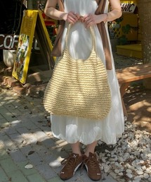 ISOOK | ラタンバスケットバッグ (kiharu select) / バスケットバッグ かごバッグ トートバッグ キャメル アイボリー 茶 白(かごバッグ)