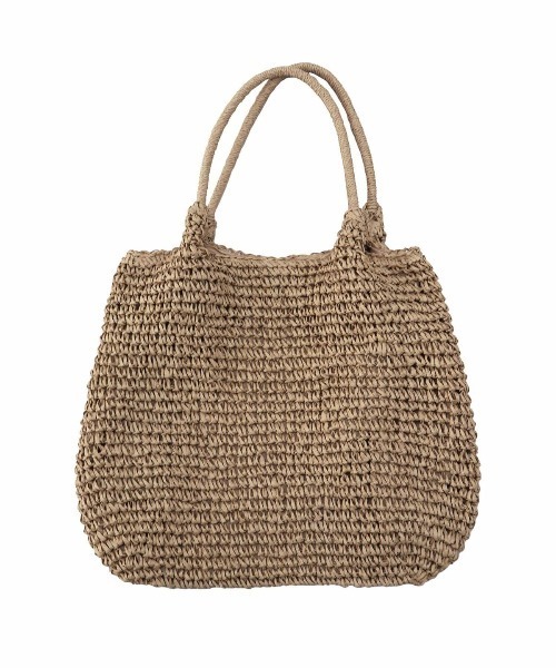 ISOOK(アイスー)の「ラタンバスケットバッグ (kiharu select) / バスケットバッグ かごバッグ トートバッグ キャメル アイボリー 茶 白(かごバッグ・レディース・キャメル/アイボリー・FREE)」の8枚目の写真