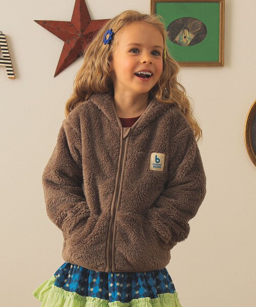 こども ビームス（コドモビームス）の「ジップ ボア フーディ 2025FW（70～110cm）（その他アウター・キッズ・ホワイト系その他5/ブラウン系その他4・70/80/90t/100/110）」の7枚目の写真