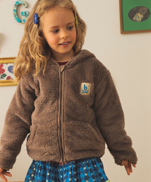 こども ビームス（コドモビームス）の「ジップ ボア フーディ 2025FW（70～110cm）（その他アウター・キッズ・ホワイト系その他5/ブラウン系その他4・70/80/90t/100/110）」の8枚目の写真