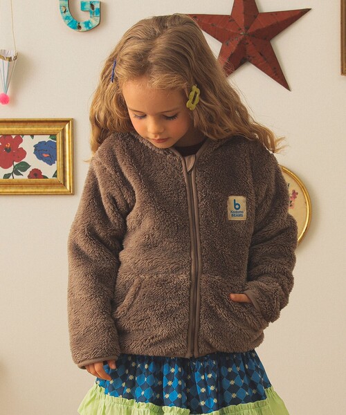 こども ビームス（コドモビームス）の「ジップ ボア フーディ 2025FW（70～110cm）（その他アウター・キッズ・ホワイト系その他5/ブラウン系その他4・70/80/90t/100/110）」の9枚目の写真