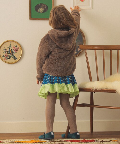 こども ビームス（コドモビームス）の「ジップ ボア フーディ 2025FW（70～110cm）（その他アウター・キッズ・ホワイト系その他5/ブラウン系その他4・70/80/90t/100/110）」の11枚目の写真