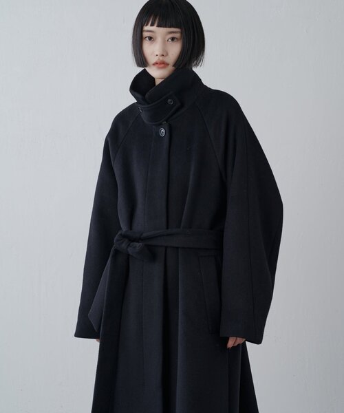ビーバーメルトンボリュームコート（ステンカラーコート）｜Lui's