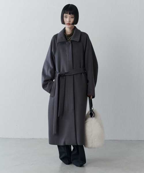ビーバーメルトンボリュームコート（ステンカラーコート）｜Lui's