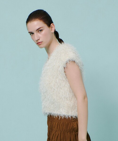 allureville（アルアバイル）の「ドライシャギープルオーバー（ニット/セーター・レディース・アイボリー/ライトグレー/ブラック/ブラウン・2）」の6枚目の写真