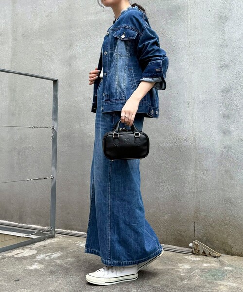 fredy emue（フレディエミュ）の「ノーカラーコンパクトデニムジャケット（デニムジャケット・レディース・ピンク/ブラウン/ブルー・38）」の16枚目の写真