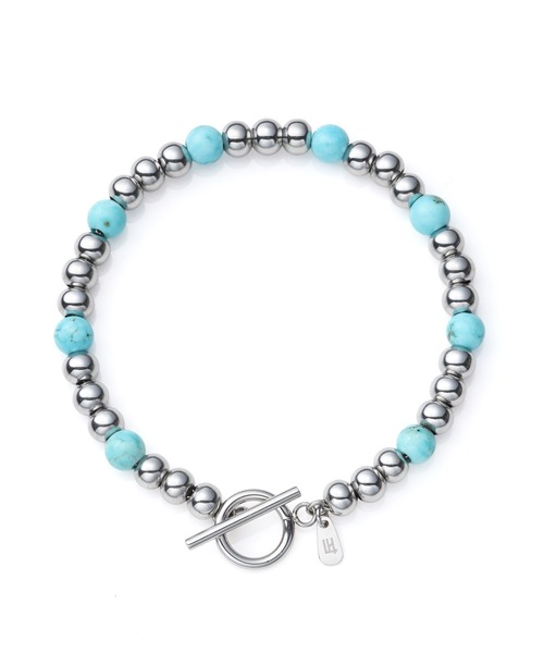 LION HEART（ライオンハート）の「【限定展開】“LH-1”インナーチェーンビーズブレスレット（6mm）/ステンレススティール【LION HEART / ライオンハート】（ブレスレット・メンズ・ターコイズブルー/ダークブラック/ライトブラック・ONE SIZE）」の9枚目の写真