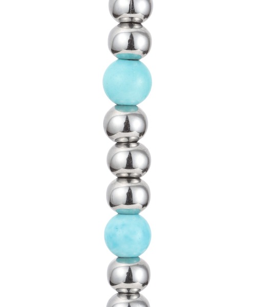 LION HEART（ライオンハート）の「【限定展開】“LH-1”インナーチェーンビーズブレスレット（6mm）/ステンレススティール【LION HEART / ライオンハート】（ブレスレット・メンズ・ターコイズブルー/ダークブラック/ライトブラック・ONE SIZE）」の13枚目の写真