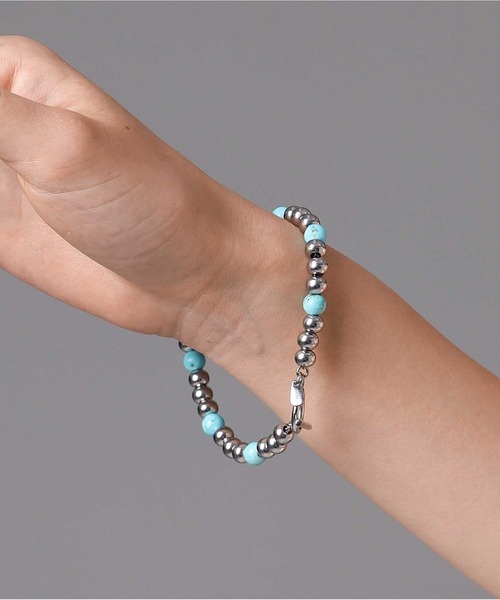 LION HEART（ライオンハート）の「【限定展開】“LH-1”インナーチェーンビーズブレスレット（6mm）/ステンレススティール【LION HEART / ライオンハート】（ブレスレット・メンズ・ターコイズブルー/ダークブラック/ライトブラック・ONE SIZE）」の22枚目の写真