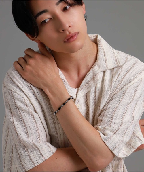 LION HEART（ライオンハート）の「【限定展開】“LH-1”インナーチェーンビーズブレスレット（6mm）/ステンレススティール【LION HEART / ライオンハート】（ブレスレット・メンズ・ターコイズブルー/ダークブラック/ライトブラック・ONE SIZE）」の20枚目の写真