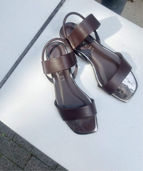 LE TALON(ルタロン)の「《追加2》2cmゴムストラップサンダル(サンダル・レディース・チョコ/シルバー/ブラック系その他・X-SMALL/SMALL/MEDIUM/LARGE/X-LARGE)」の3枚目の写真