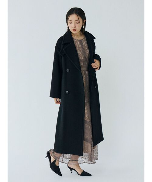 【美品】ラグナムーン　ショルダーギャザーレースマキシワンピース LADYショルダーギャザーレースマキシワンピース｜ラグナムーン