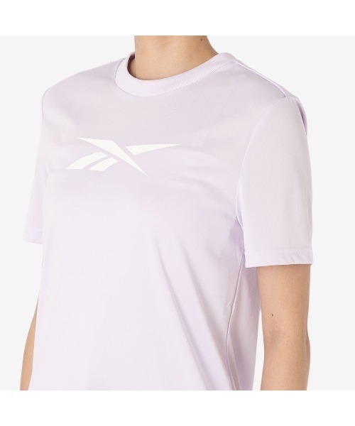 Reebok（リーボック）の「ロゴ トレーニング Tシャツ / CASIDY CORE SS TOP（Tシャツ/カットソー・レディース・ブラック/パープル・MEDIUM/SMALL/X-SMALL）」の20枚目の写真