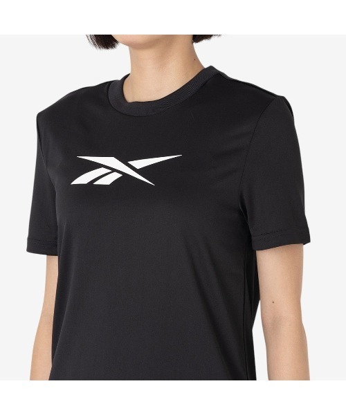 Reebok（リーボック）の「ロゴ トレーニング Tシャツ / CASIDY CORE SS TOP（Tシャツ/カットソー・レディース・ブラック/パープル・MEDIUM/SMALL/X-SMALL）」の16枚目の写真