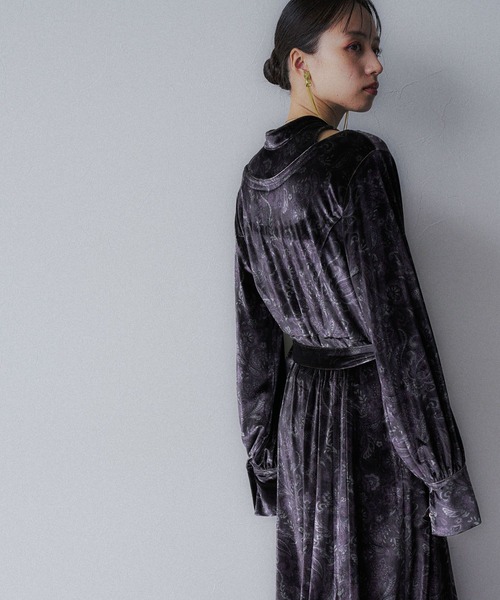 HARE（ハレ）の「2WAYペイズリーベロアワンピース(HARE)（ワンピース・レディース・ブラック/グレー・FREE）」の11枚目の写真