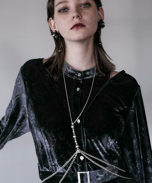 HARE（ハレ）の「2WAYペイズリーベロアワンピース(HARE)（ワンピース・レディース・ブラック/グレー・FREE）」の20枚目の写真