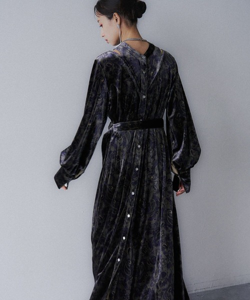 HARE（ハレ）の「2WAYペイズリーベロアワンピース(HARE)（ワンピース・レディース・ブラック/グレー・FREE）」の18枚目の写真