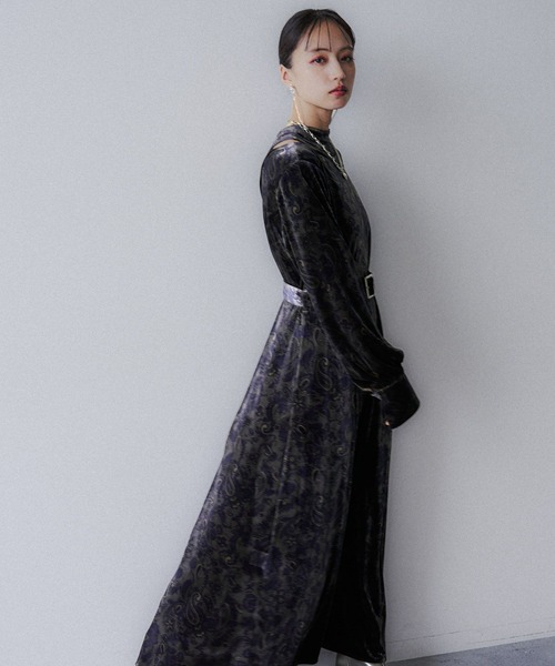 HARE（ハレ）の「2WAYペイズリーベロアワンピース(HARE)（ワンピース・レディース・ブラック/グレー・FREE）」の17枚目の写真