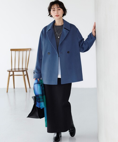 23区 S(ニジュウサンクチイサイサイズ)の「【大好評素材/洗える】コットンベアジャージー ロング Tシャツ(Tシャツ/カットソー・レディース・ホワイト系・32)」の19枚目の写真