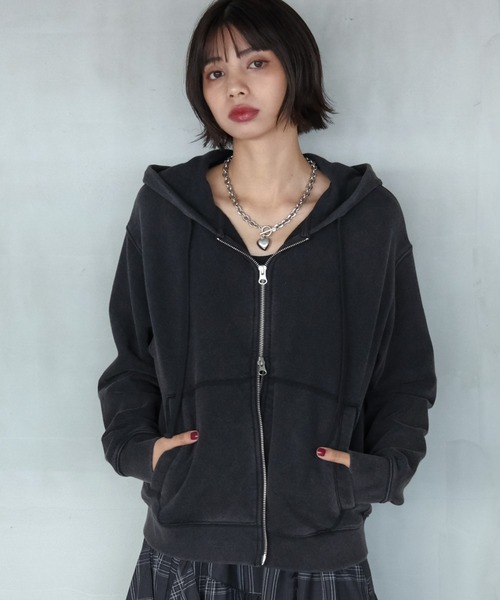 クラフトスウェットWZIPパーカー/フーディ 【ミドル・ロング丈の