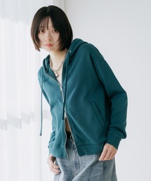 PAGEBOY | クラフトスウェットWZIPパーカー/フーディ　【ミドル・ロング丈の選べる2サイズ展開】(パーカー)