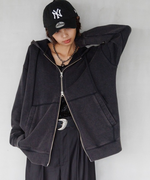 未使用美品◾️R指定 VISUAL IS DEAD パーカー Lサイズ オーバーサイズバイカラーパーカー | ファッション通販サイト NUGU