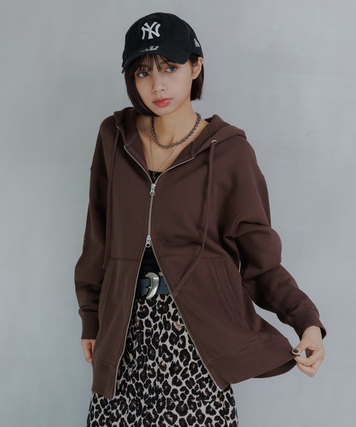 クラフトスウェットWZIPパーカー/フーディ 【ミドル・ロング丈の選べる