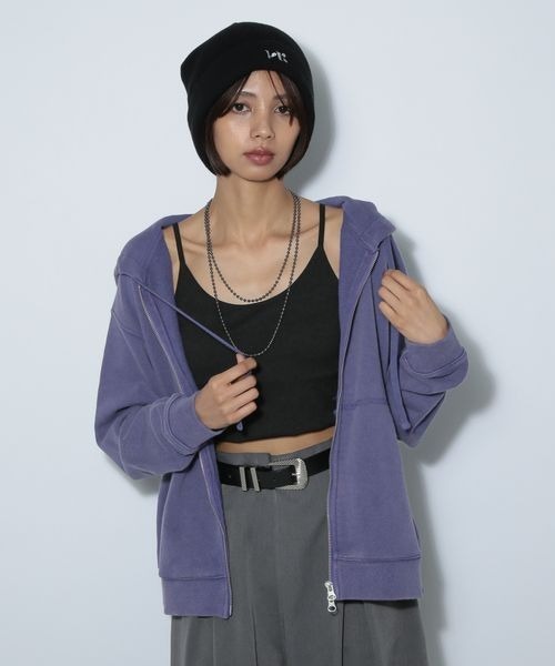 STRAIGHT EDGE パーカー クラフトスウェットWZIPパーカー/フーディ 【ミドル・ロング丈の