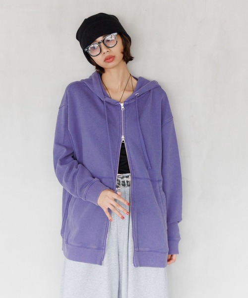 クラフトスウェットWZIPパーカー/フーディ 【ミドル・ロング丈の