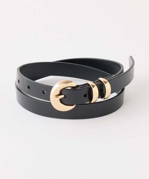 PAPILLONNER（パピヨネ）の「ラウンドバックルベルト（ベルト・レディース・ダークブラウン/ブラック・FREE）」の9枚目の写真