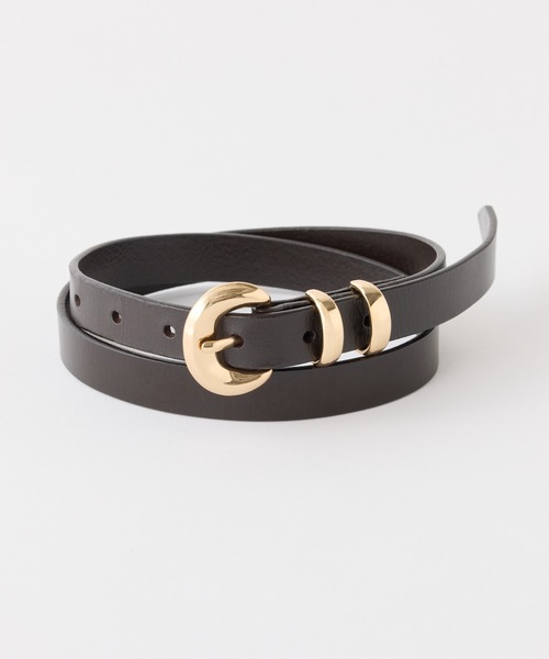 PAPILLONNER（パピヨネ）の「ラウンドバックルベルト（ベルト・レディース・ダークブラウン/ブラック・FREE）」の13枚目の写真