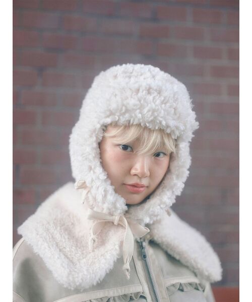 クリームボアムートンブルゾン（ムートンコート）｜merry jenny