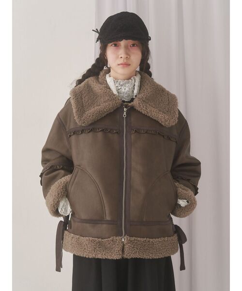 メリージェニー リボンブルゾン ブルー 新品 コート アウター ジャケット メリージェニー リボンブルゾン ブルー 新品 コート アウター