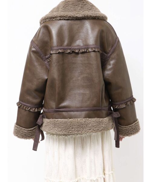 merry jenny（メリージェニー）の「クリームボアムートンブルゾン（ムートンコート・レディース・ブラウン/ピンク/ベージュ・FREE）」の17枚目の写真