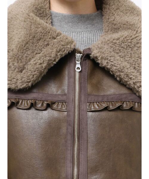 merry jenny（メリージェニー）の「クリームボアムートンブルゾン（ムートンコート・レディース・ブラウン/ピンク/ベージュ・FREE）」の18枚目の写真