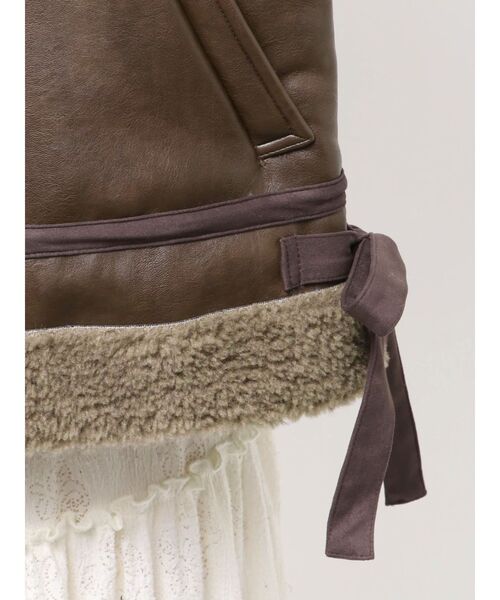 merry jenny（メリージェニー）の「クリームボアムートンブルゾン（ムートンコート・レディース・ブラウン/ピンク/ベージュ・FREE）」の22枚目の写真