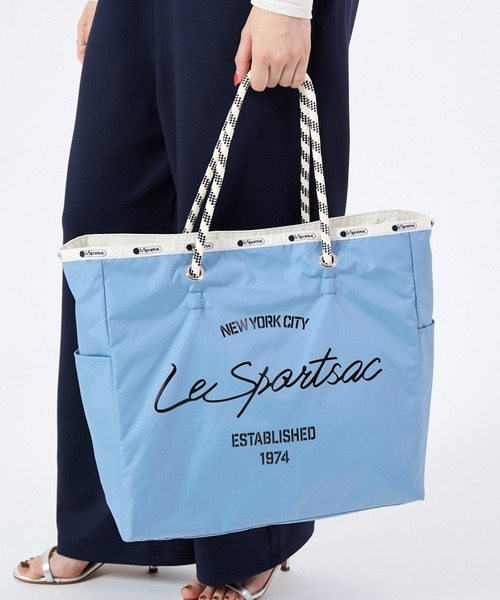 LeSportsac(レスポートサック)の「LARGE 2 WAY TOTE 2ウェイスレートブルー/パールシャイン(トートバッグ・レディース・ブルー・FREE)」の13枚目の写真