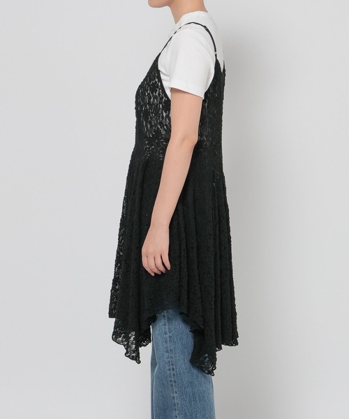 LOWRYS FARM(ローリーズファーム)の「カットレースキャミチュニック 583881(キャミソール・レディース・ブラック/アイボリー・FREE)」の9枚目の写真