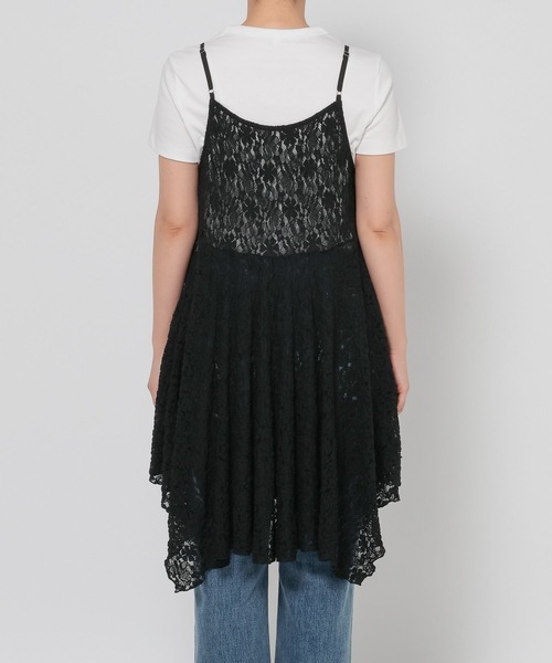 LOWRYS FARM(ローリーズファーム)の「カットレースキャミチュニック 583881(キャミソール・レディース・ブラック/アイボリー・FREE)」の15枚目の写真