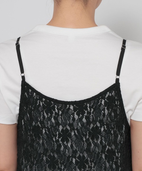 LOWRYS FARM(ローリーズファーム)の「カットレースキャミチュニック 583881(キャミソール・レディース・ブラック/アイボリー・FREE)」の18枚目の写真
