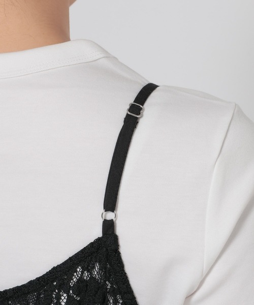 LOWRYS FARM(ローリーズファーム)の「カットレースキャミチュニック 583881(キャミソール・レディース・ブラック/アイボリー・FREE)」の19枚目の写真