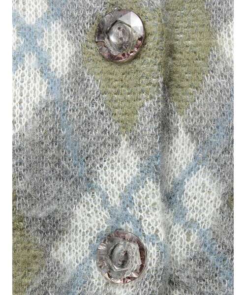 jouetie（ジュエティ）の「2WAYパターンショートカーデ 花柄 アーガイル（カーディガン/ボレロ・レディース・ブラック/オフホワイト/グレー/ピンク・MEDIUM）」の15枚目の写真