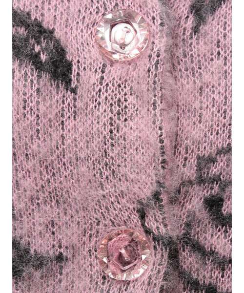 jouetie（ジュエティ）の「2WAYパターンショートカーデ 花柄 アーガイル（カーディガン/ボレロ・レディース・ブラック/オフホワイト/グレー/ピンク・MEDIUM）」の17枚目の写真