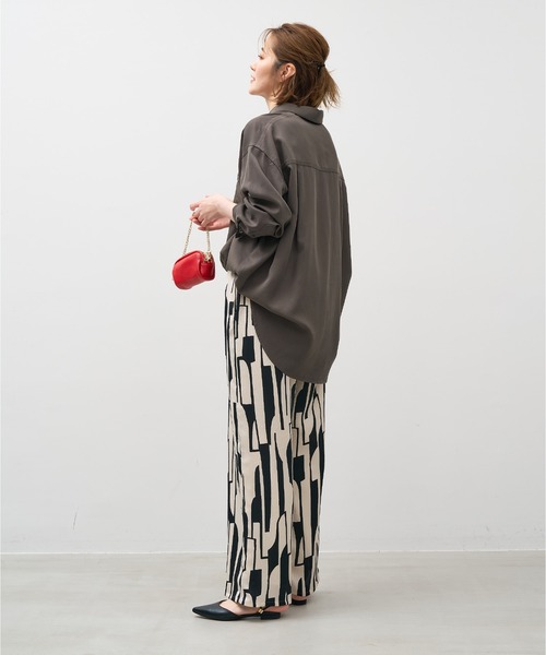 MICA&DEAL(マイカ&ディール)の「サテンプリントイージーパンツ(その他パンツ・レディース・アイボリー/ブラウン/ブルー・FREE)」の8枚目の写真