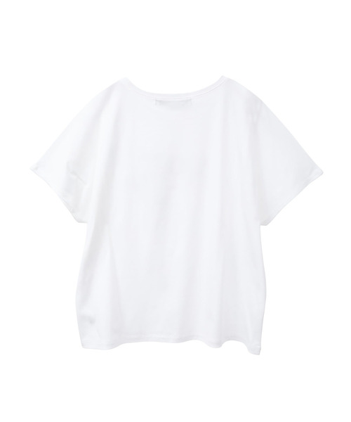 Tiara(ティアラ)の「NO.5ドルマンTシャツ(Tシャツ/カットソー・レディース・チャコールグレー/ホワイト・FREE)」の3枚目の写真
