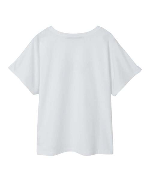 Tiara(ティアラ)の「NO.5ドルマンTシャツ(Tシャツ/カットソー・レディース・チャコールグレー/ホワイト・FREE)」の6枚目の写真