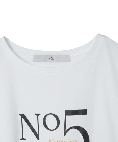 Tiara(ティアラ)の「NO.5ドルマンTシャツ(Tシャツ/カットソー・レディース・チャコールグレー/ホワイト・FREE)」の7枚目の写真