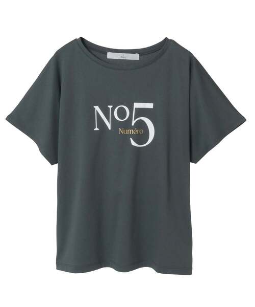 Tiara(ティアラ)の「NO.5ドルマンTシャツ(Tシャツ/カットソー・レディース・チャコールグレー/ホワイト・FREE)」の12枚目の写真