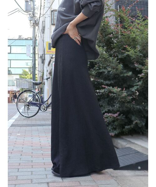 Ungrid（アングリッド）の「カットジャカードフィトフレアスカート（スカート・レディース・ブラック/オフホワイト・FREE）」の4枚目の写真